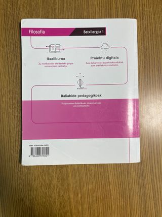 Filosofia 1 Bachillerato. Libro del alumno Eusk...