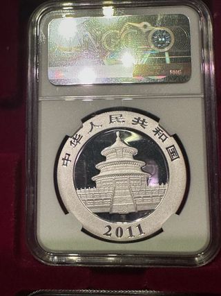 Moneda Panda China 2011 NGC MS69