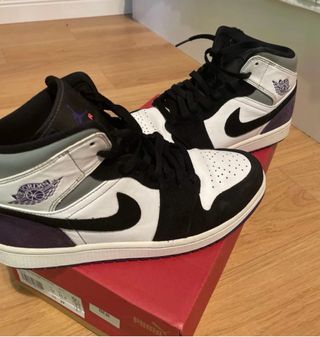 Jordan 1 Mid - Bianche/Viola - 42