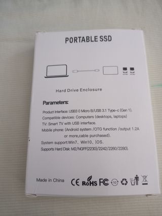 SSD Portátil 64GB USB 3.1