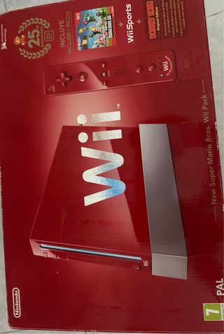 Wii Roja - Pack Super Mario Bros 25 Aniversario 
