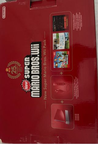Wii Roja - Pack Super Mario Bros 25 Aniversario 
