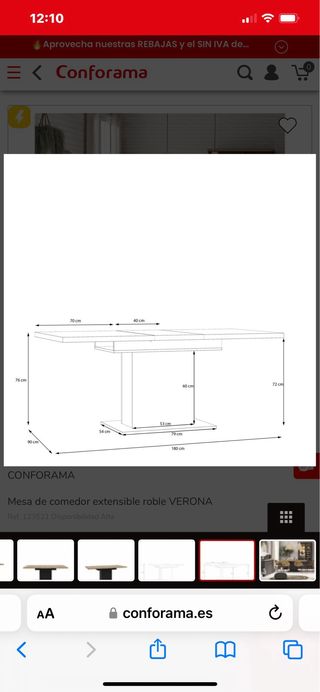 Mesa Comedor Extensible VERONA