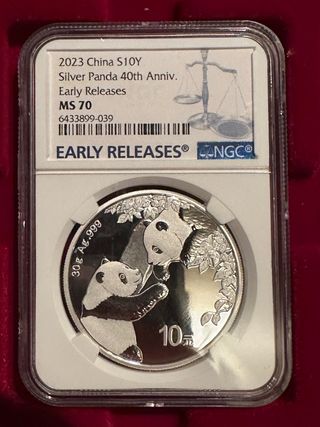 Moneda Panda China 2023 NGC MS70