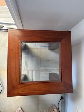 Mesa auxiliar madera -  madera oscura