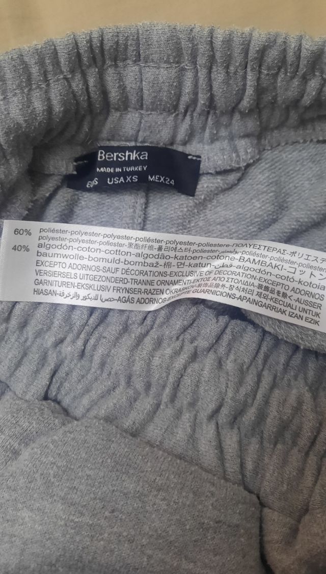 Pantalones Cargo Bershka XS Gris.