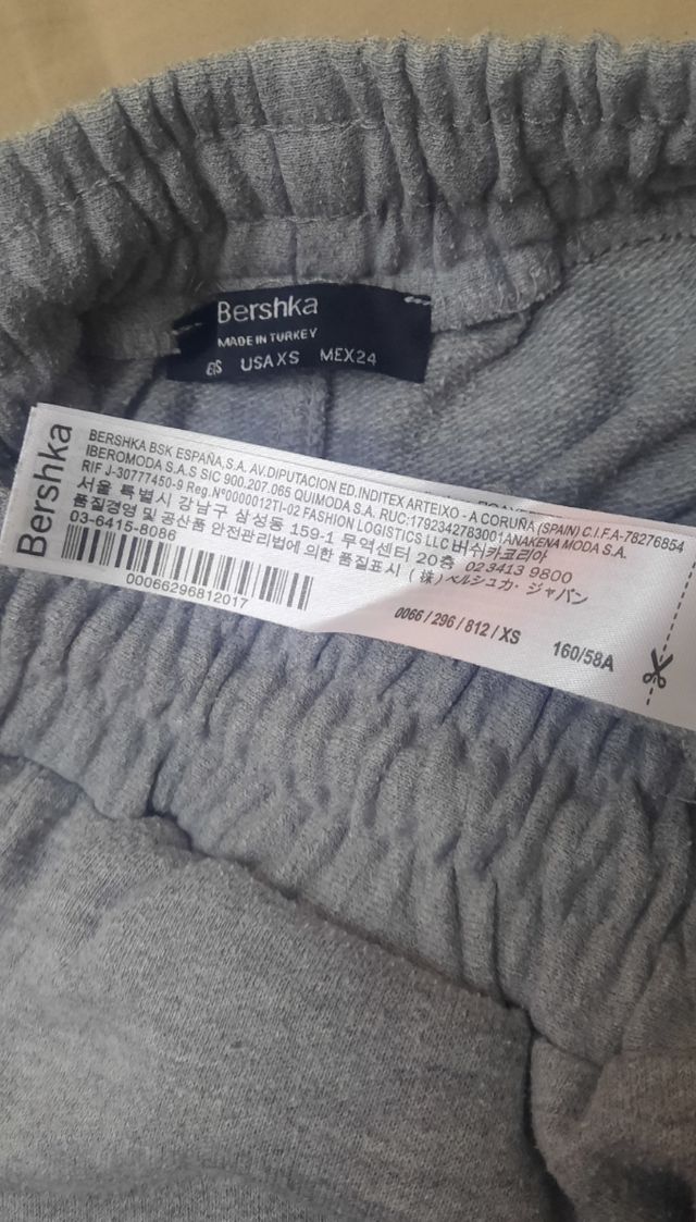 Pantalones Cargo Bershka XS Gris.