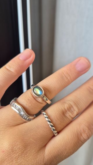 Anillo labradorita plata 925
