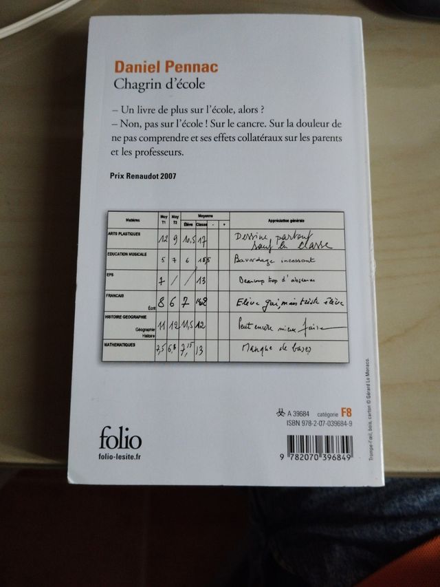 Chagrin d'ecole (Folio) (French Edition)