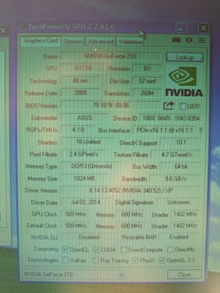 Tarjeta gráfica NVIDIA N210 1GB DDR3