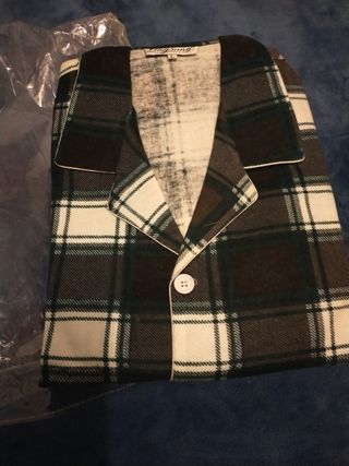 Pijama LingSang L - cuadros verde blanco