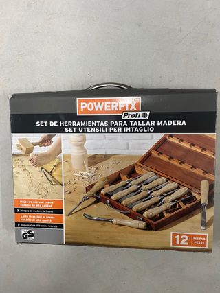 Set herramientas para tallar madera POWERFIX