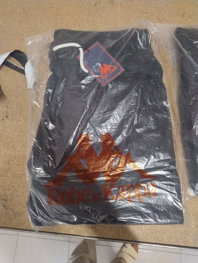 Robe di Kappa pantalone tuta uomo nera tg L