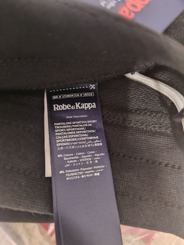 Robe di Kappa pantalone tuta uomo nera tg L