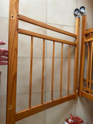 Cuna madera pino 120x60 - 4 ruedas y colchon