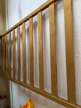 Cuna madera pino 120x60 - 4 ruedas y colchon