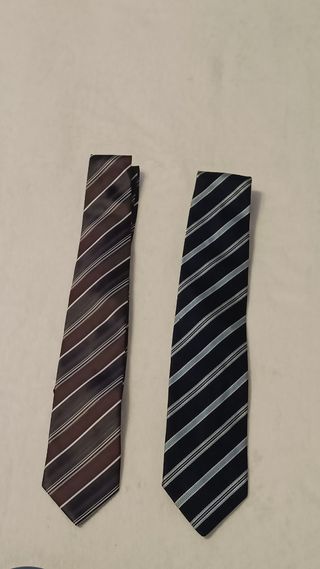 2 Corbatas Rayadas - Cedarwood State & Eight-Fly S