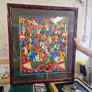 Quadro olio: arte africana