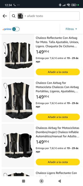 Chaleco airbag reflectante talla 3XL
