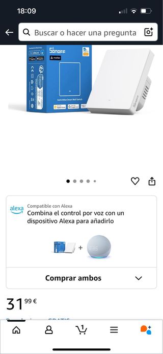 Interruptor Inteligente M5-1C-80W