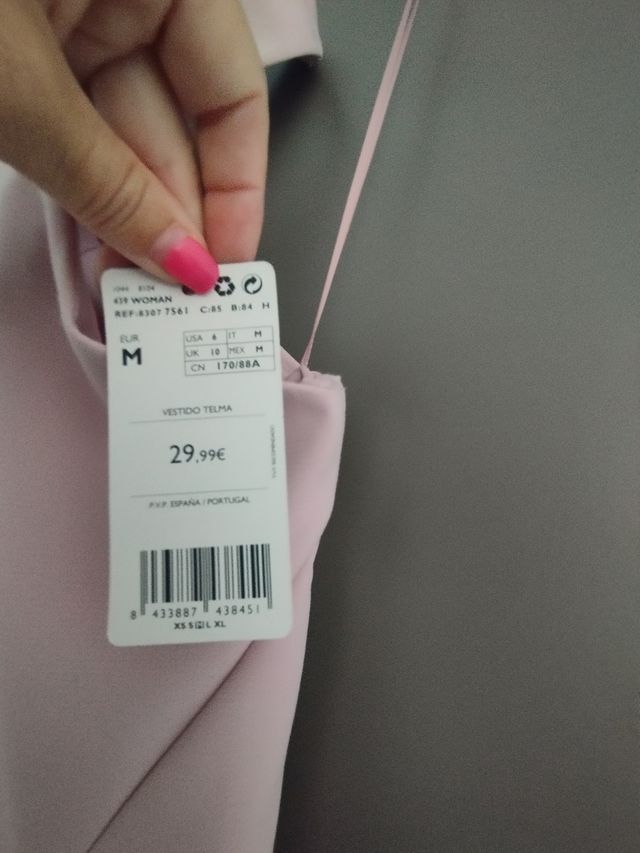 Vestido rosa Mango - Talla M