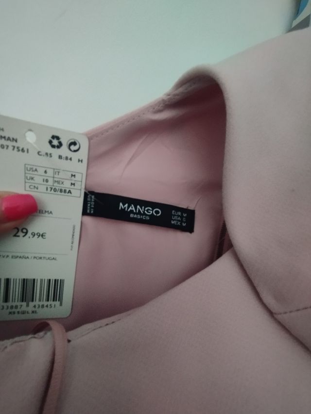 Vestido rosa Mango - Talla M