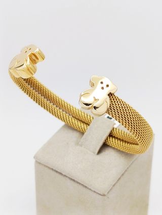 Pulsera Tous de oro 18K-Diseño Malla con Ositos.