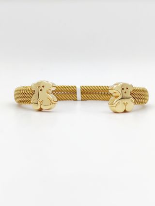 Pulsera Tous de oro 18K-Diseño Malla con Ositos.
