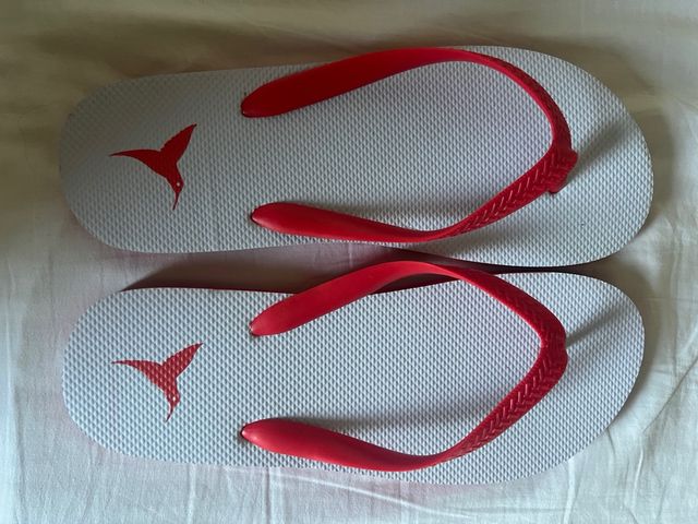 Chanclas Ushuaia Ibiza rojas y blancas talla L