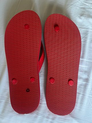 Chanclas Ushuaia Ibiza rojas y blancas talla L