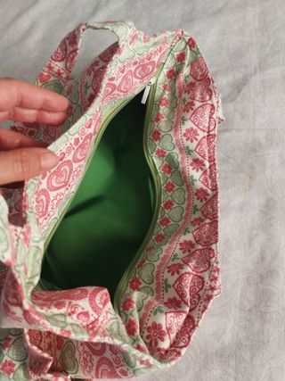 Bolso corazones rosa-verde