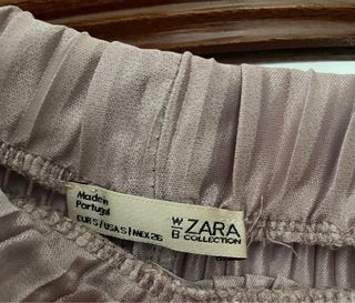 Falda plisada Zara plata - Talla S