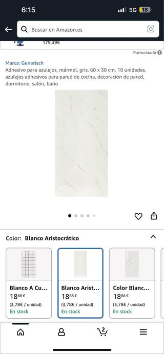 Azulejos adhesivos 60x30cm - 10uds