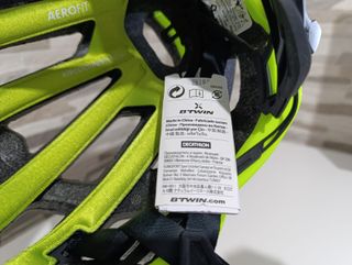 Casco bici Btwin 900 negro/amarillo talla M