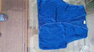 Chaleco azul lentejuelas