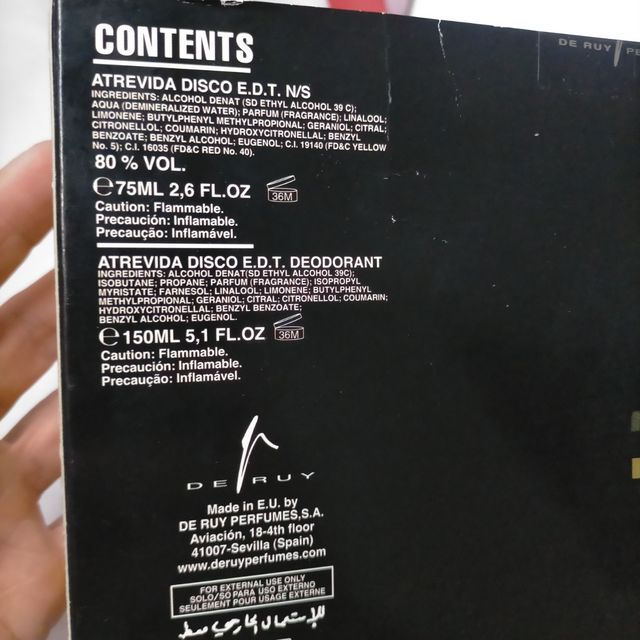 colonia atrevida disco de 75 ml