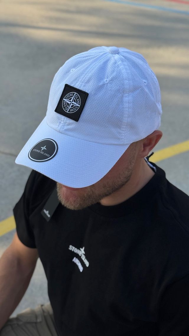 “UNISEX” Gorra de Stone Island blanca