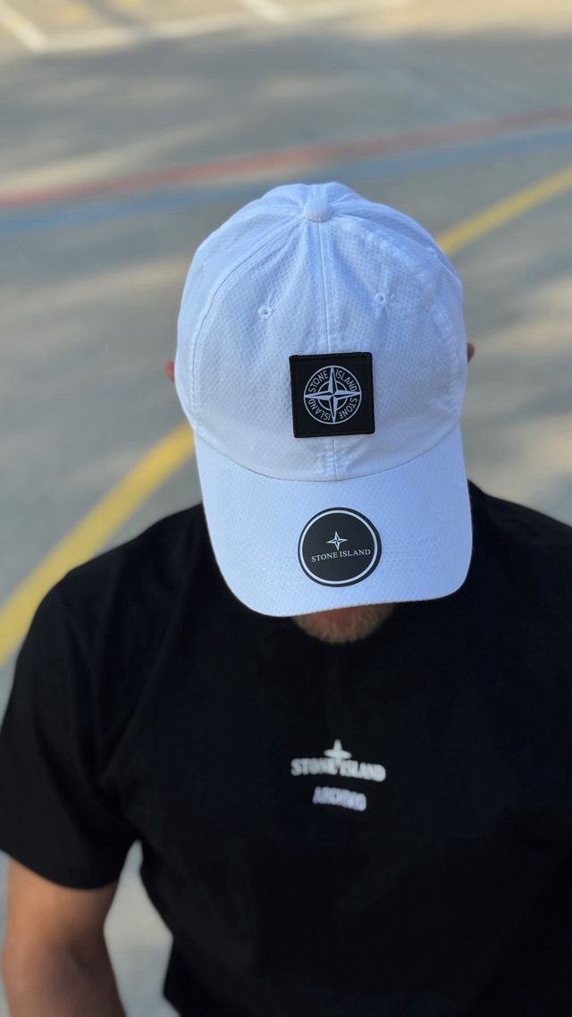 “UNISEX” Gorra de Stone Island blanca