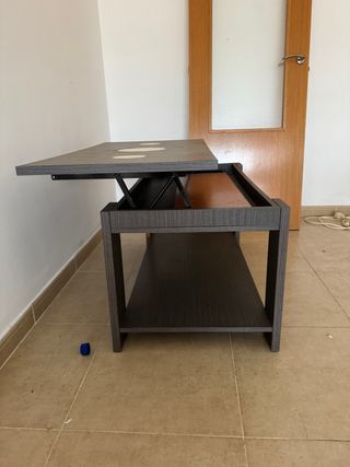 Mesa centro elevable gris oscuro,