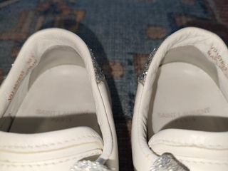 Sneaker Saint Laurent bianche e argento