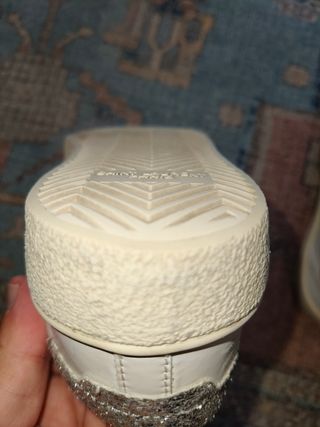 Sneaker Saint Laurent bianche e argento