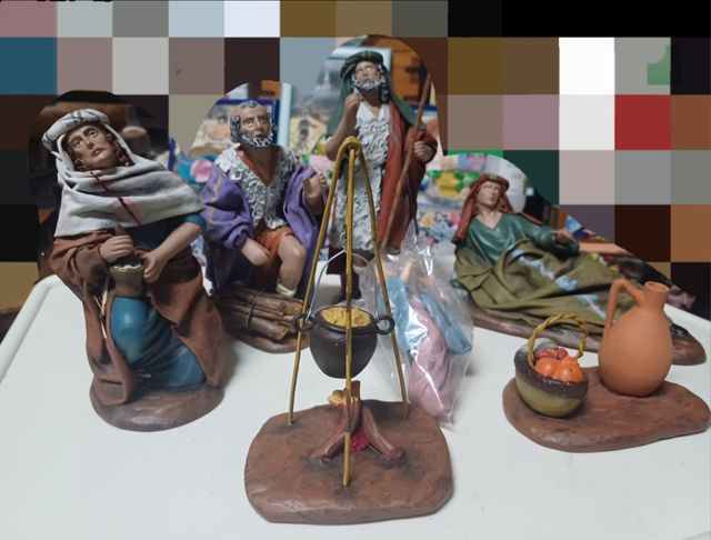 Aparición a los pastores, figuras de belén 21cm.