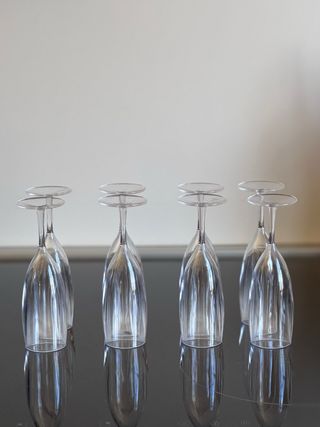 8 Bicchieri Flûte Trasparenti