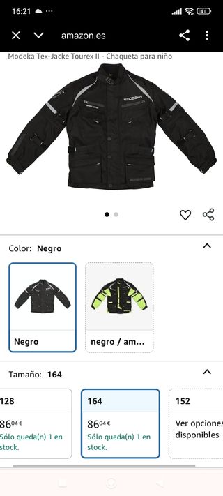 Chaqueta moto Modeka niño 1,64