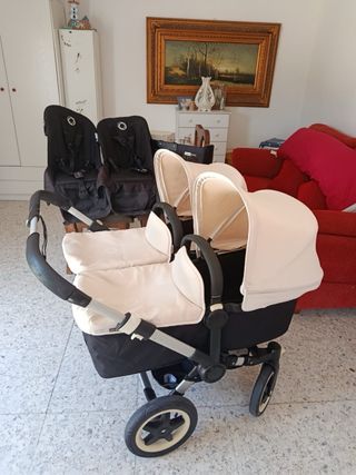 Bugaboo Donkey gemelar beige