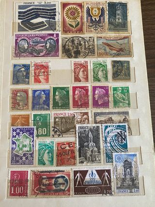 Francobolli Francia anni '70, 61 pezzi