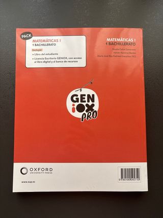 Matemáticas I 1º Bachillerato. Libro del estudi...