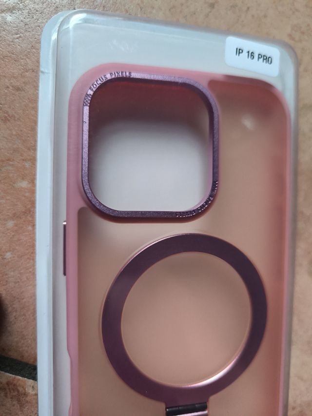 Custodia iPhone 16 Pro - Anello MagSafe Rosa