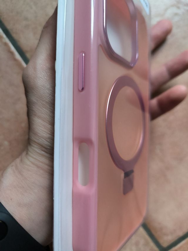 Custodia iPhone 16 Pro - Anello MagSafe Rosa