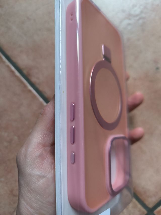 Custodia iPhone 16 Pro - Anello MagSafe Rosa